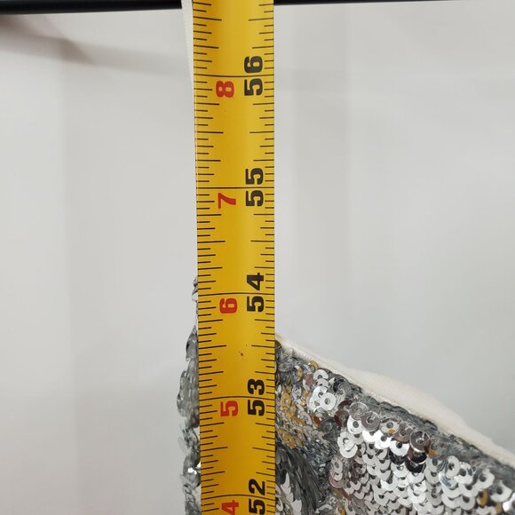 Elegant Silver Strapless Midi Dress - Picture 13 of 16